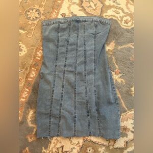 Denim mini bodycon dress